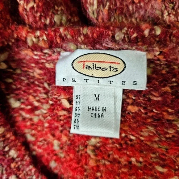 Talbots Petite M Vintage 90s Alpaca Mohair Wool Sweater Fall Cozy Old Money Cozy - Picture 6 of 8